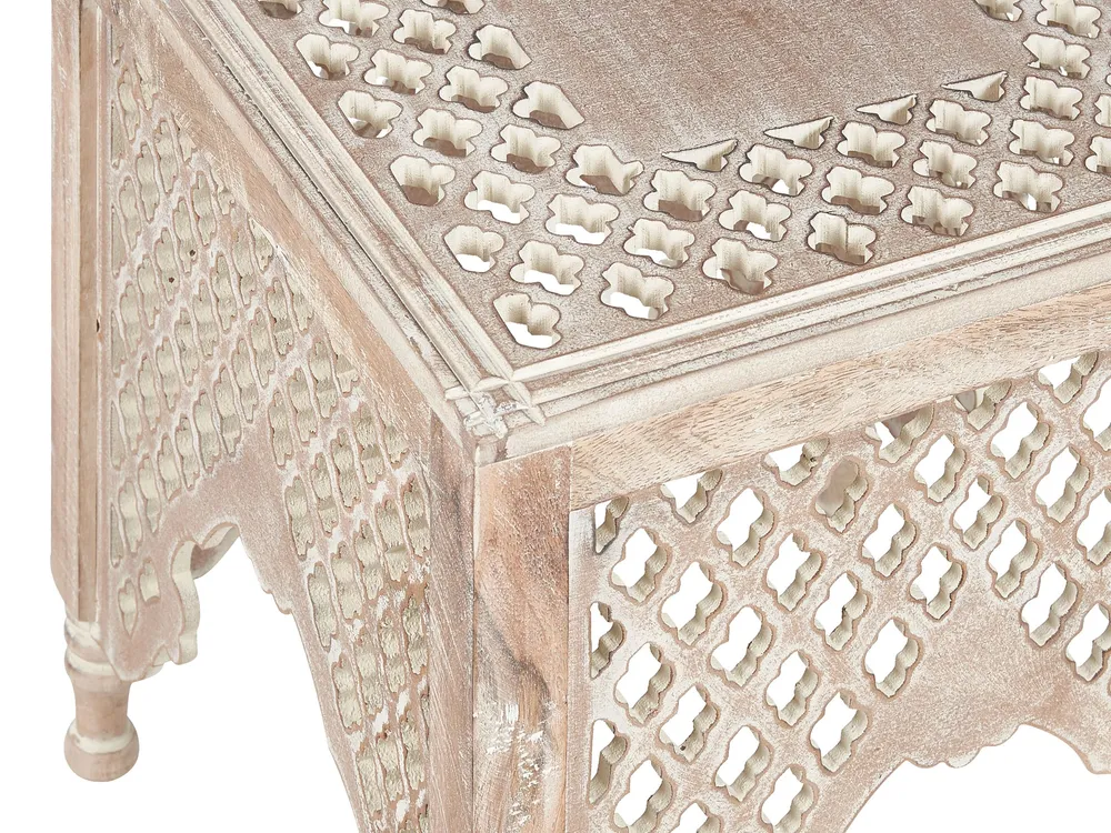 Tavolo Allungabile Mango Wood Side Table Light KADMA