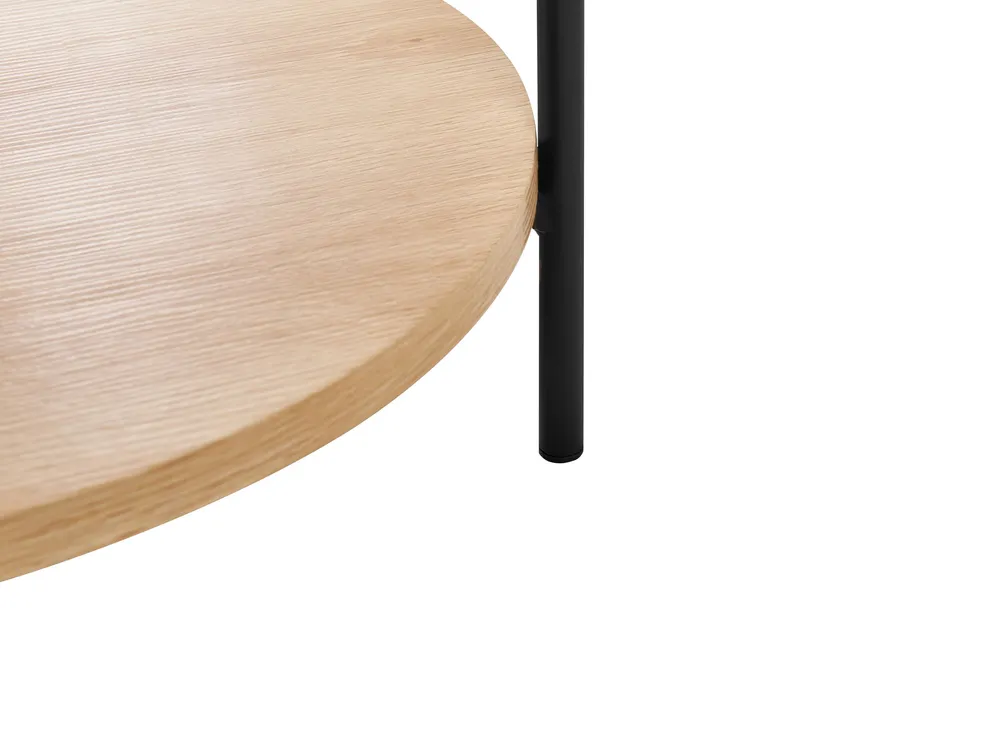 Tavolo Allungabile Side Table Light Wood Nero notte LANDER
