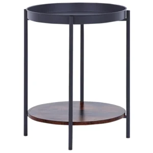 Tray Top Side Table Nero puro Dark Wood BORDEN