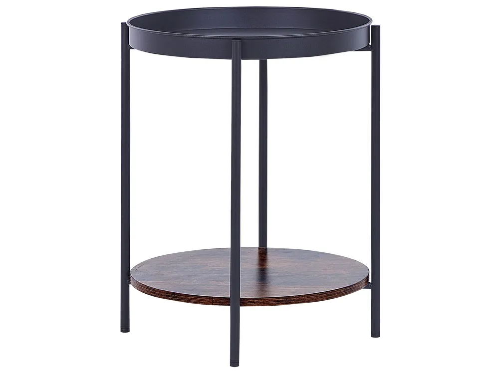Tray Top Side Table Nero puro Dark Wood BORDEN