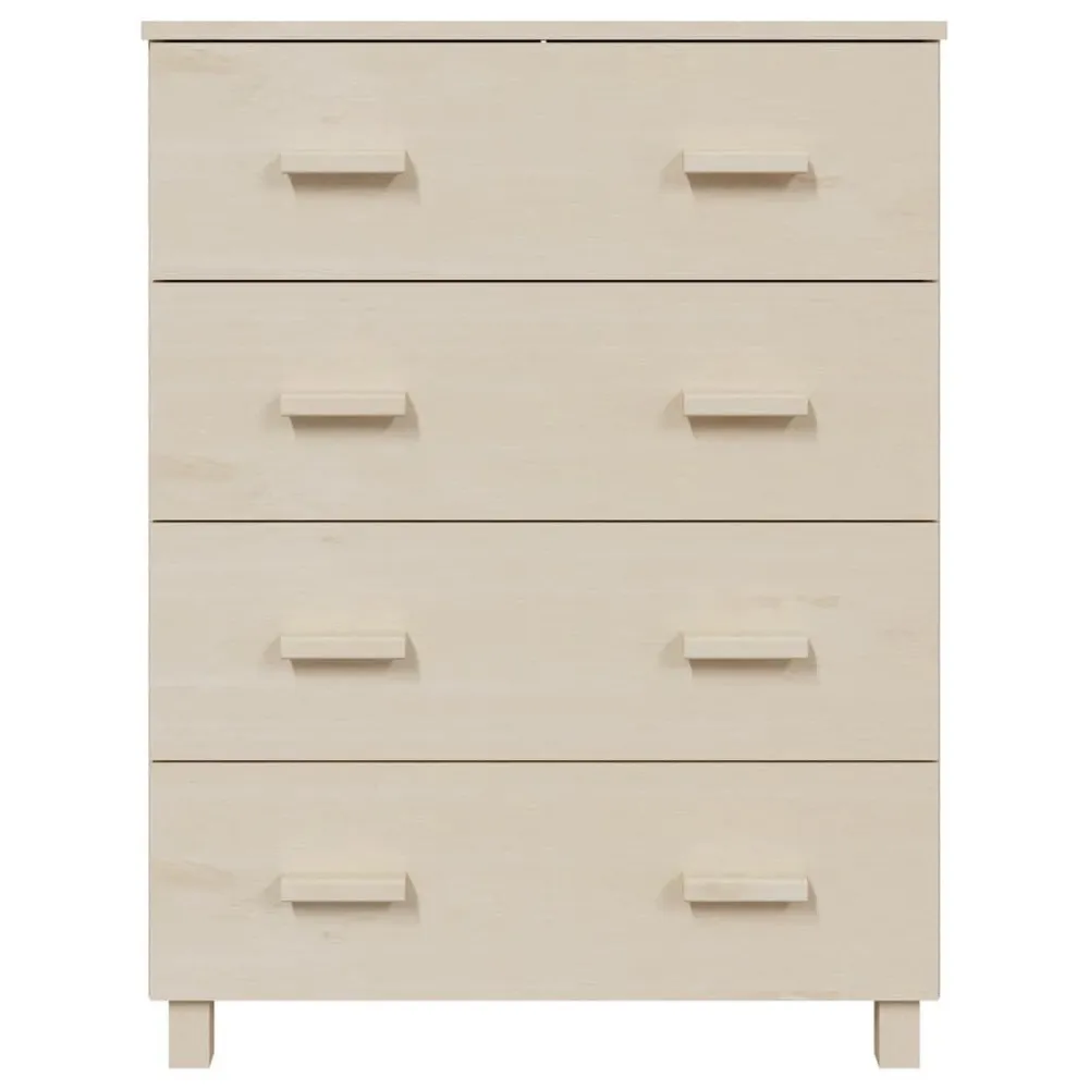 Buffet Pensile Credenza HAMAR ambra 79x40x103,5 cm Legno Massello di Pino