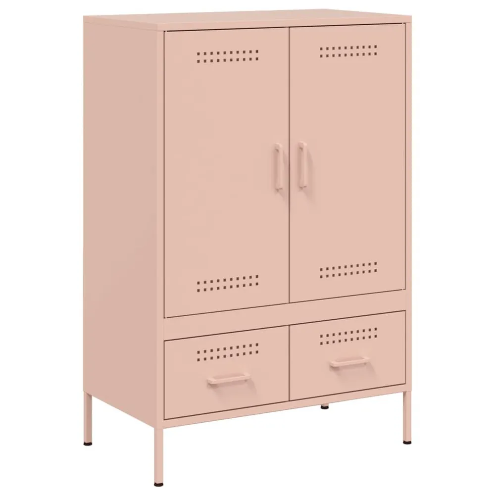 Carrello Portavivande Credenza Rosa 68x39x101,5 cm Acciaio