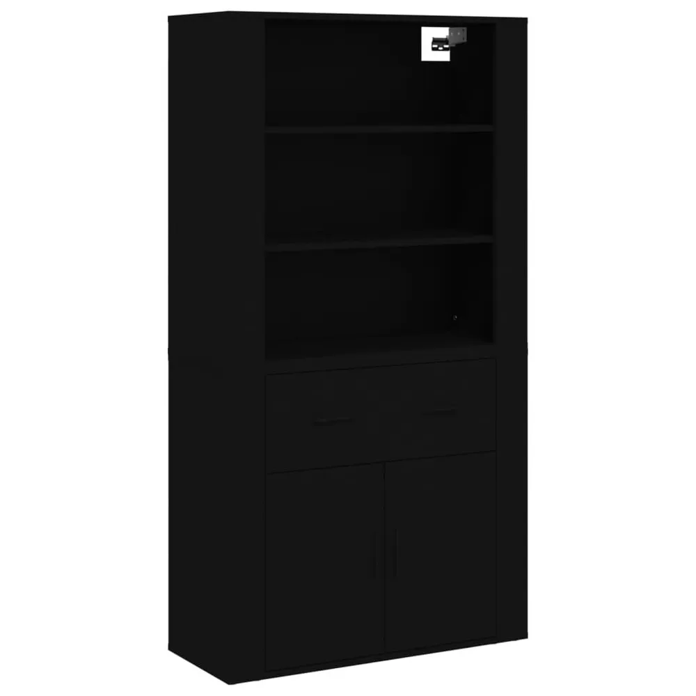Certificato PEFC/FSC Credenza Nera Legno Multistrato