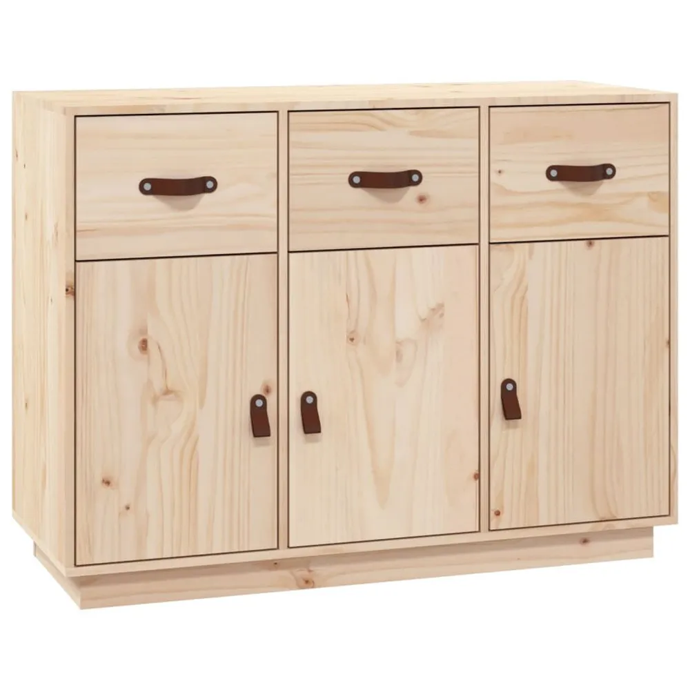 Credenza 100x40x75 cm Legno Massello di Pino per Pranzi Famiglia