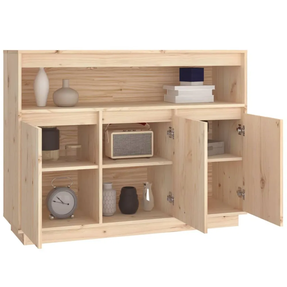 Credenza 104,5x34x80 cm Legno Massello di Pino
