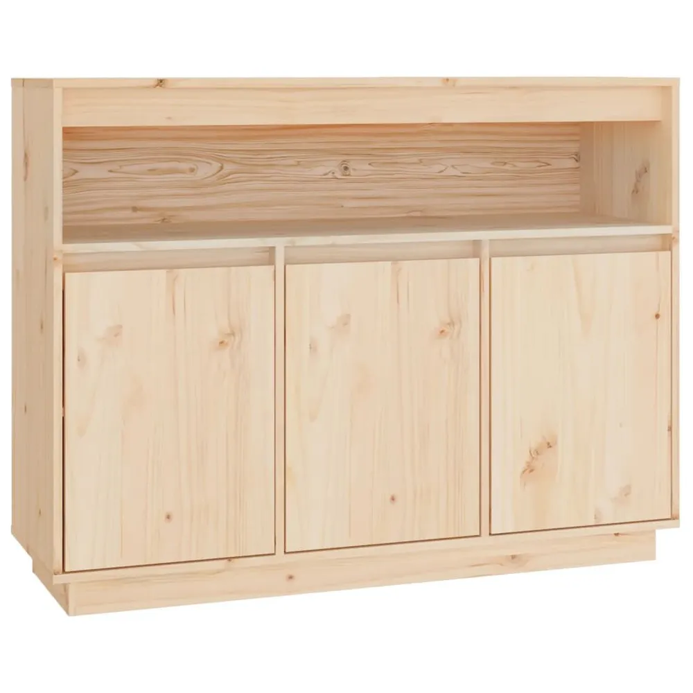 Credenza 104,5x34x80 cm Legno Massello di Pino