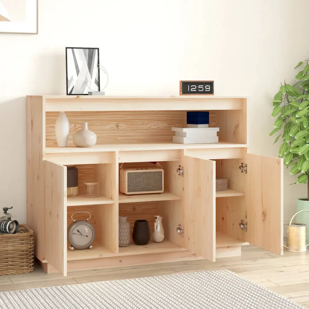 Credenza 104,5x34x80 cm Legno Massello di Pino