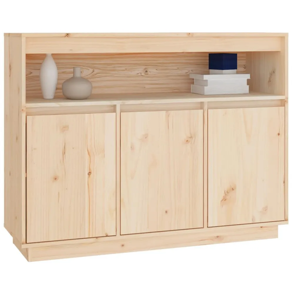 Credenza 104,5x34x80 cm Legno Massello di Pino