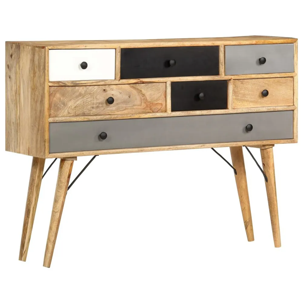 Credenza 110x30x82 cm Legno Massello di Mango