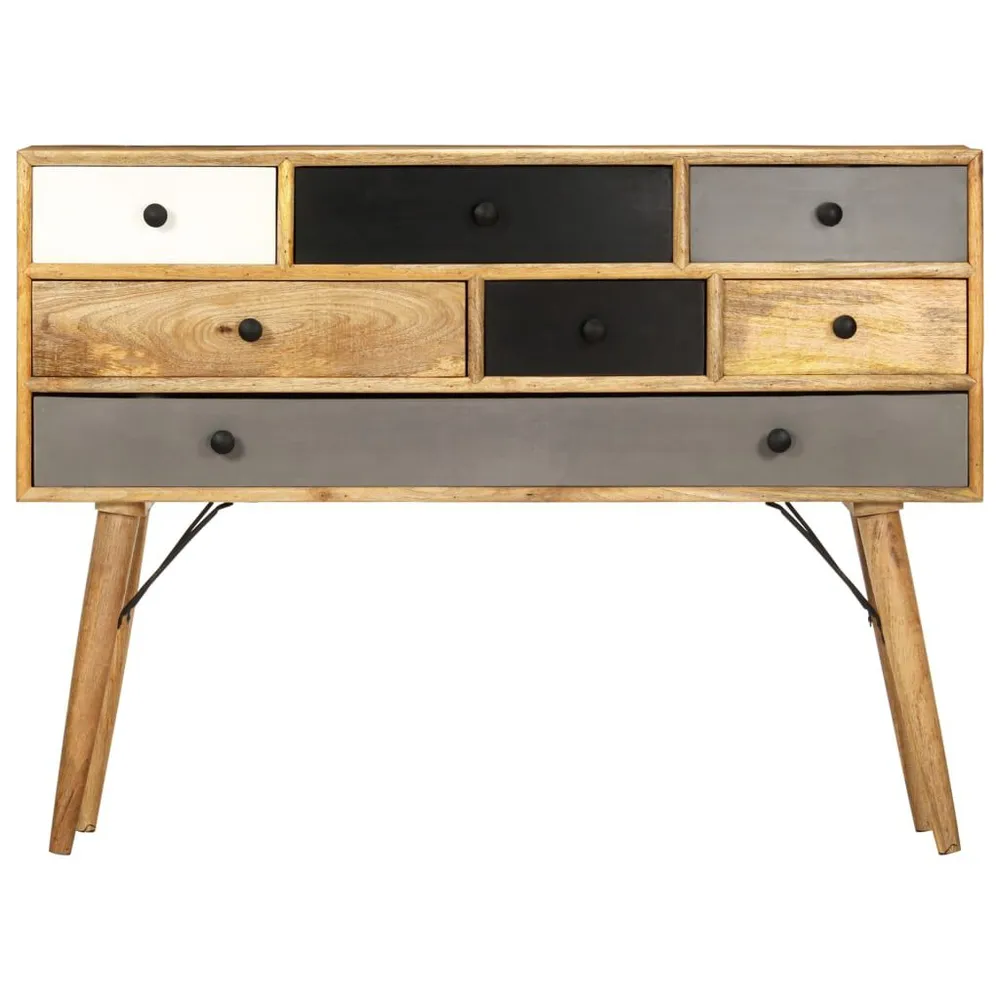 Credenza 110x30x82 cm Legno Massello di Mango