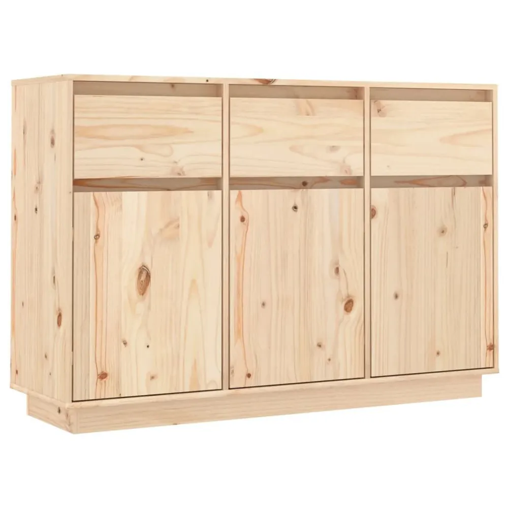 Credenza 110x34x75 cm Legno Massello di Pino