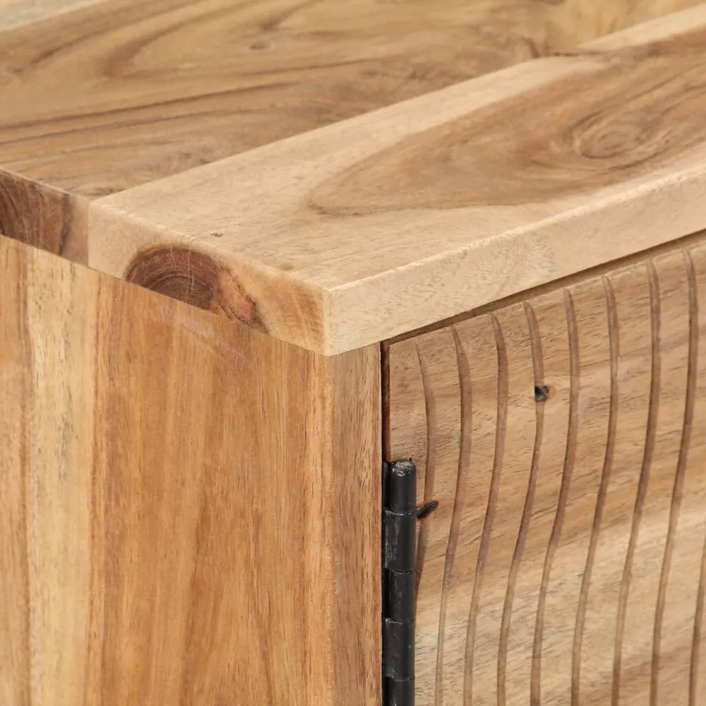 Credenza 115x35x75 cm Legno Massello di Acacia