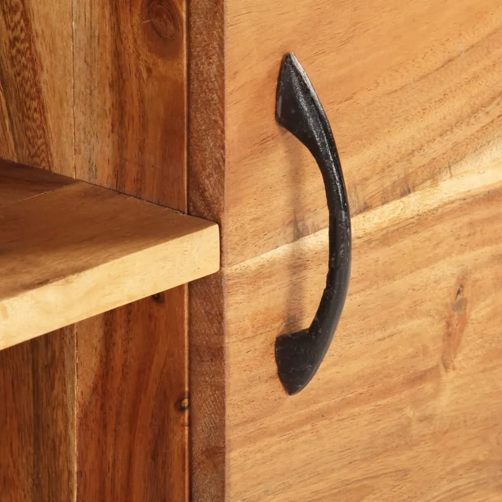 Credenza 116x30x66 cm Legno Massello di Acacia