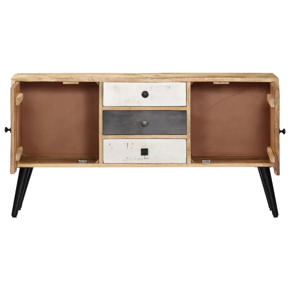Credenza 118x30x62 cm Legno Massello di Mango