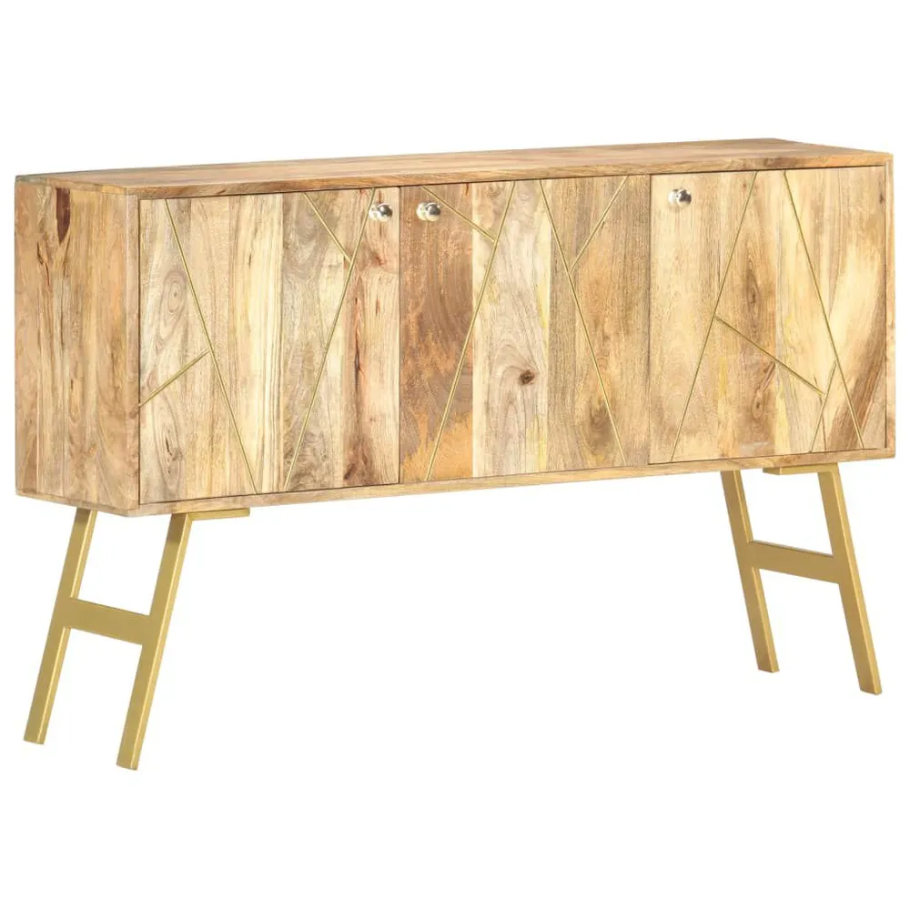 Credenza 118x30x75 cm Legno Massello di Mango