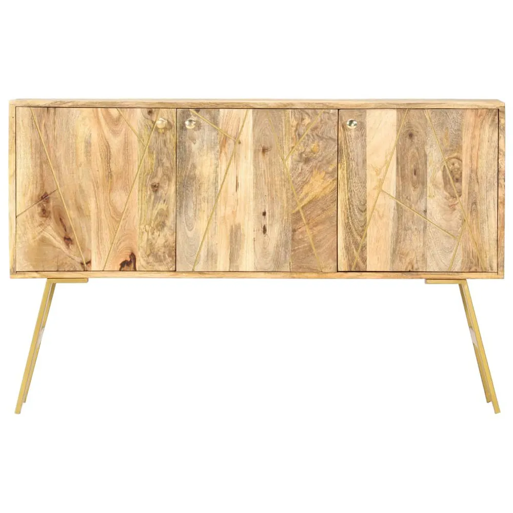 Credenza 118x30x75 cm Legno Massello di Mango