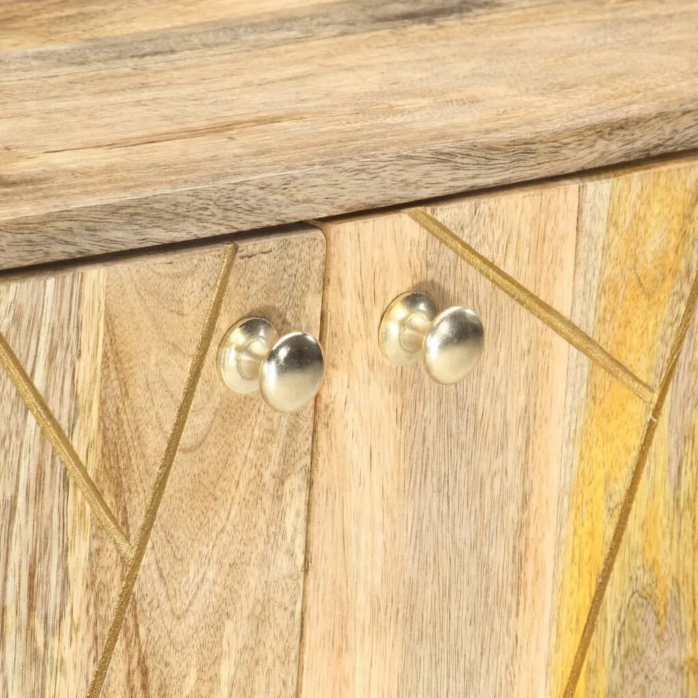 Credenza 118x30x75 cm Legno Massello di Mango