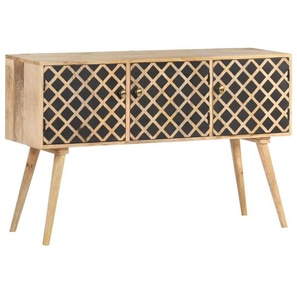 Credenza 118x35x75 cm Legno Massello di Mango