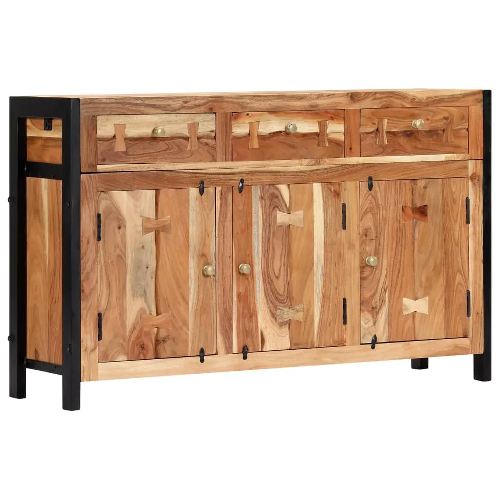 Credenza 120x35x75 cm Legno Massello di Acacia