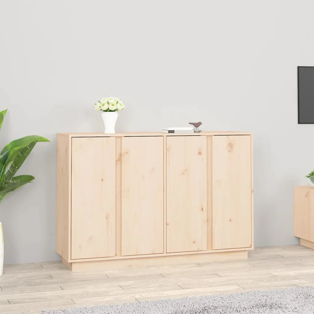 Credenza 120x35x80 cm Legno Massello di Pino