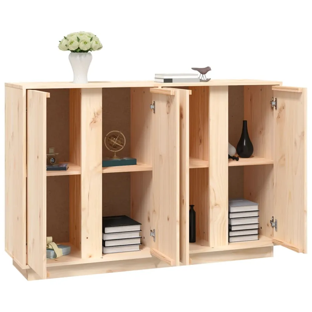 Credenza 120x35x80 cm Legno Massello di Pino