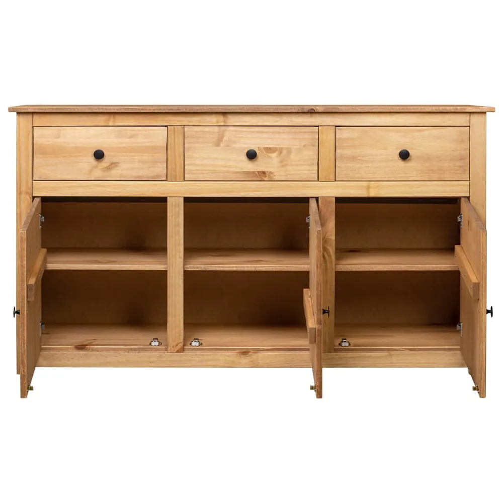 Credenza 135x40x80 cm Legno Massello di Pino Panama Range