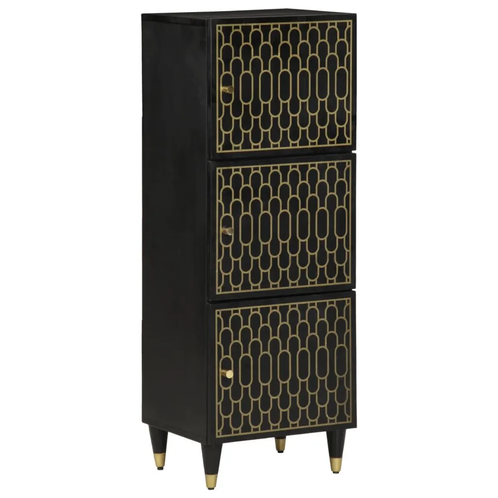 Credenza 40x33x110 cm Legno Massello di Mango Stile Rustico