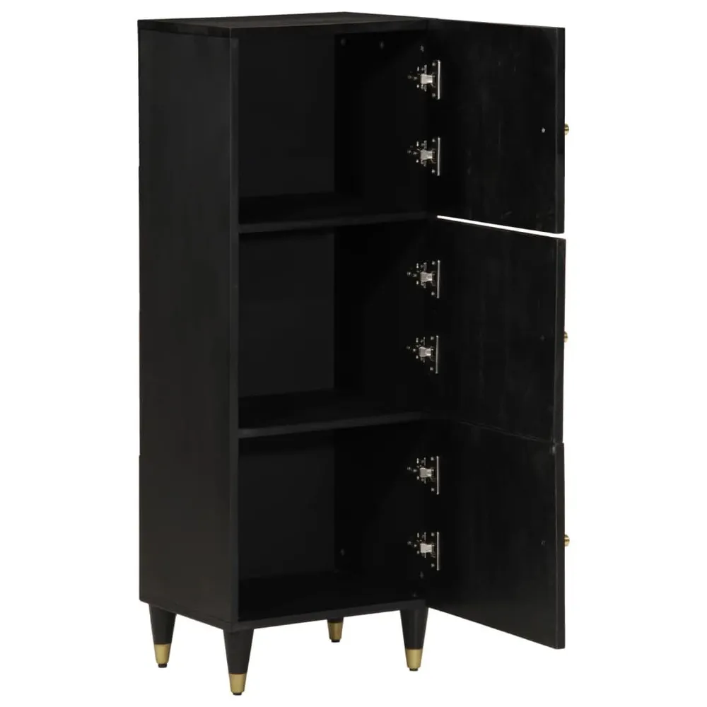 Credenza 40x33x110 cm Legno Massello di Mango Stile Rustico