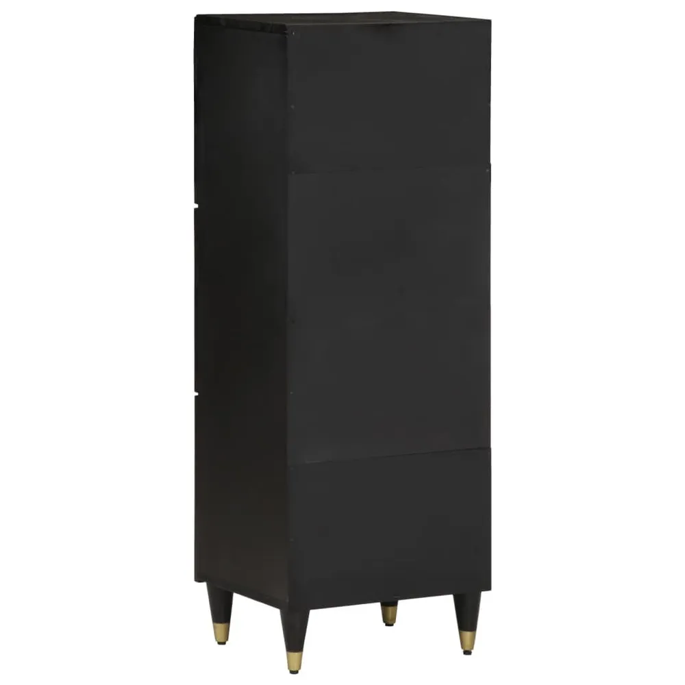 Credenza 40x33x110 cm Legno Massello di Mango Stile Rustico