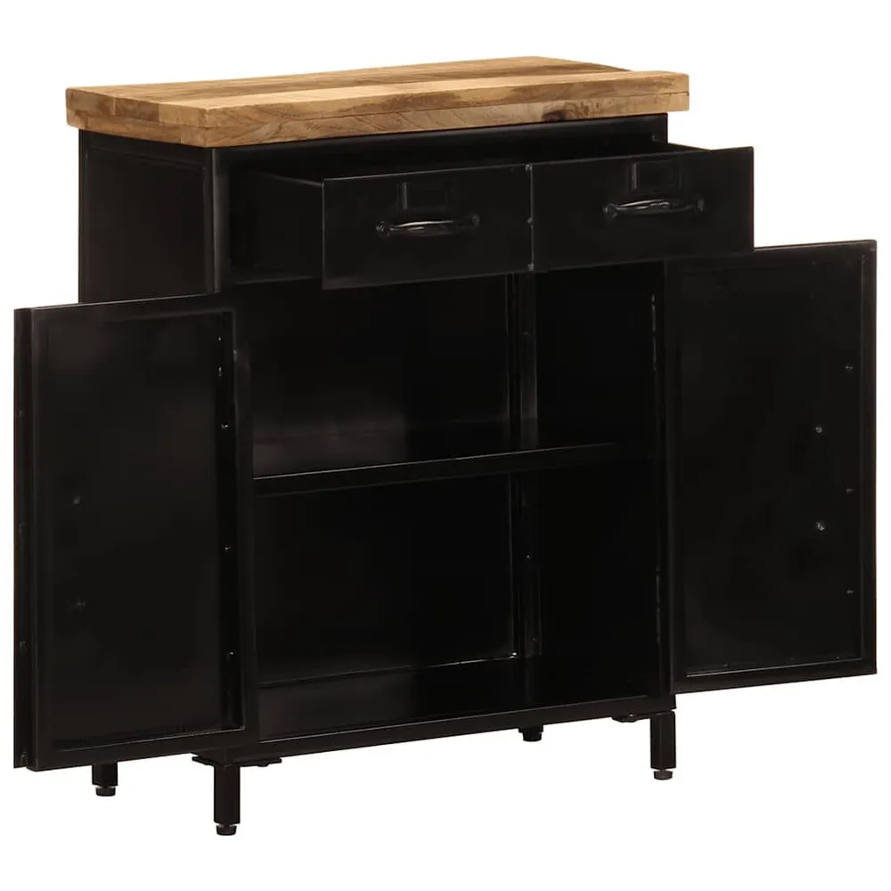 Credenza 55x30x71 cm Legno Massello di Mango per 6-8 Persone