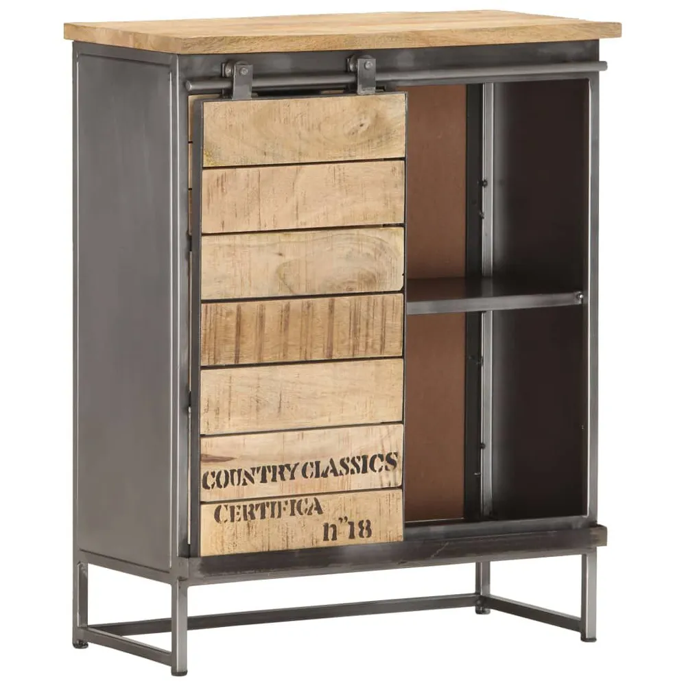 Credenza 60x30x70 cm Legno Massello di Mango per 6-8 Persone