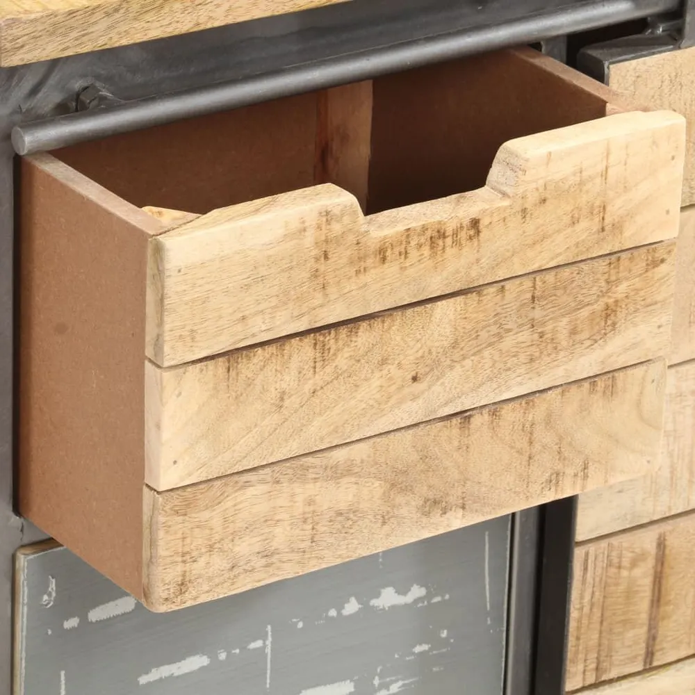 Credenza 60x30x70 cm Legno Massello di Mango per 6-8 Persone