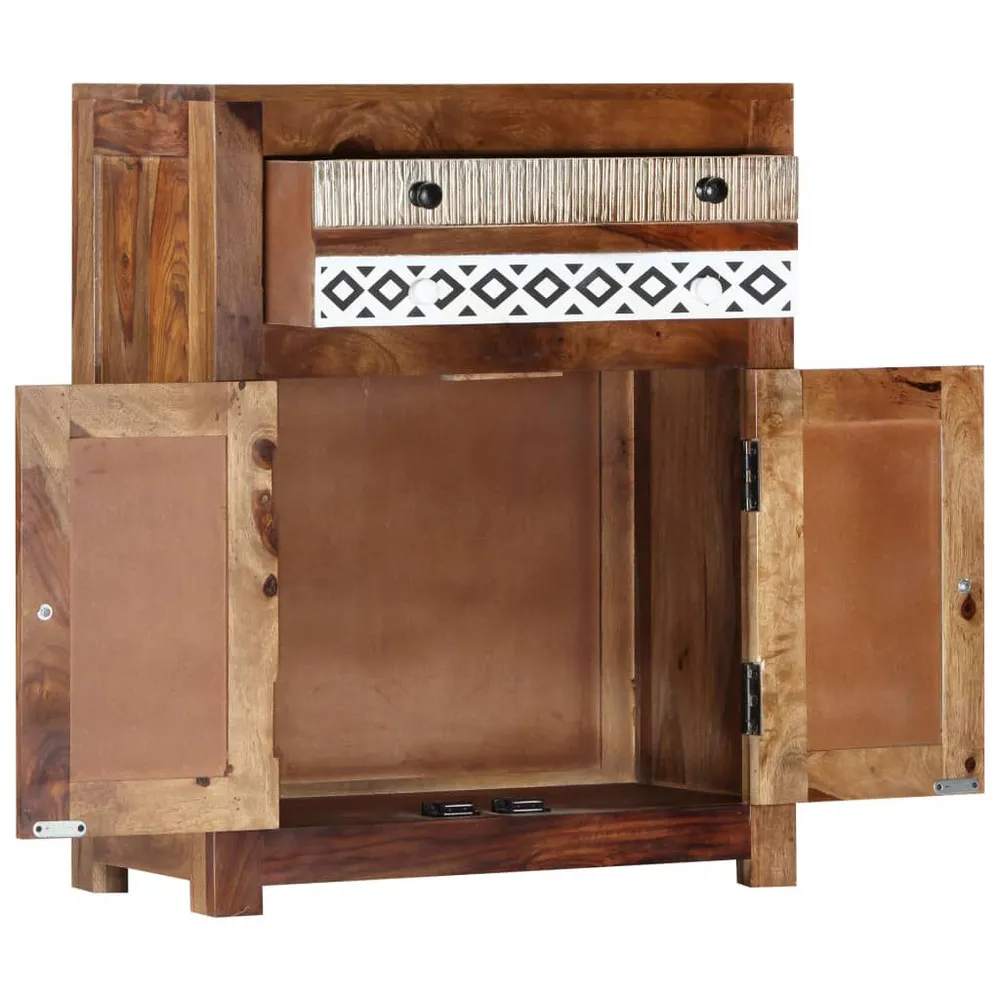 Credenza 60x30x75 cm Legno Massello di Sheesham Facile Montaggio