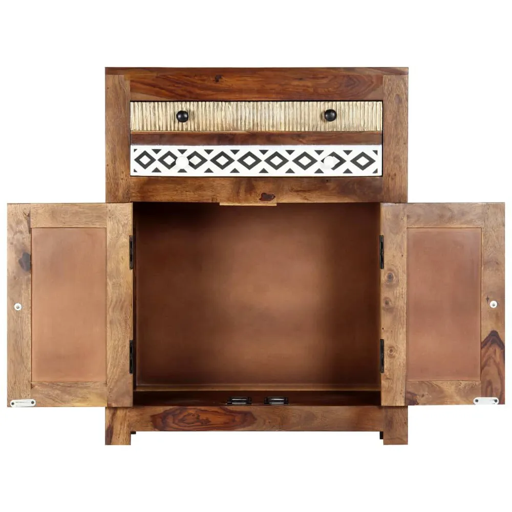 Credenza 60x30x75 cm Legno Massello di Sheesham Facile Montaggio