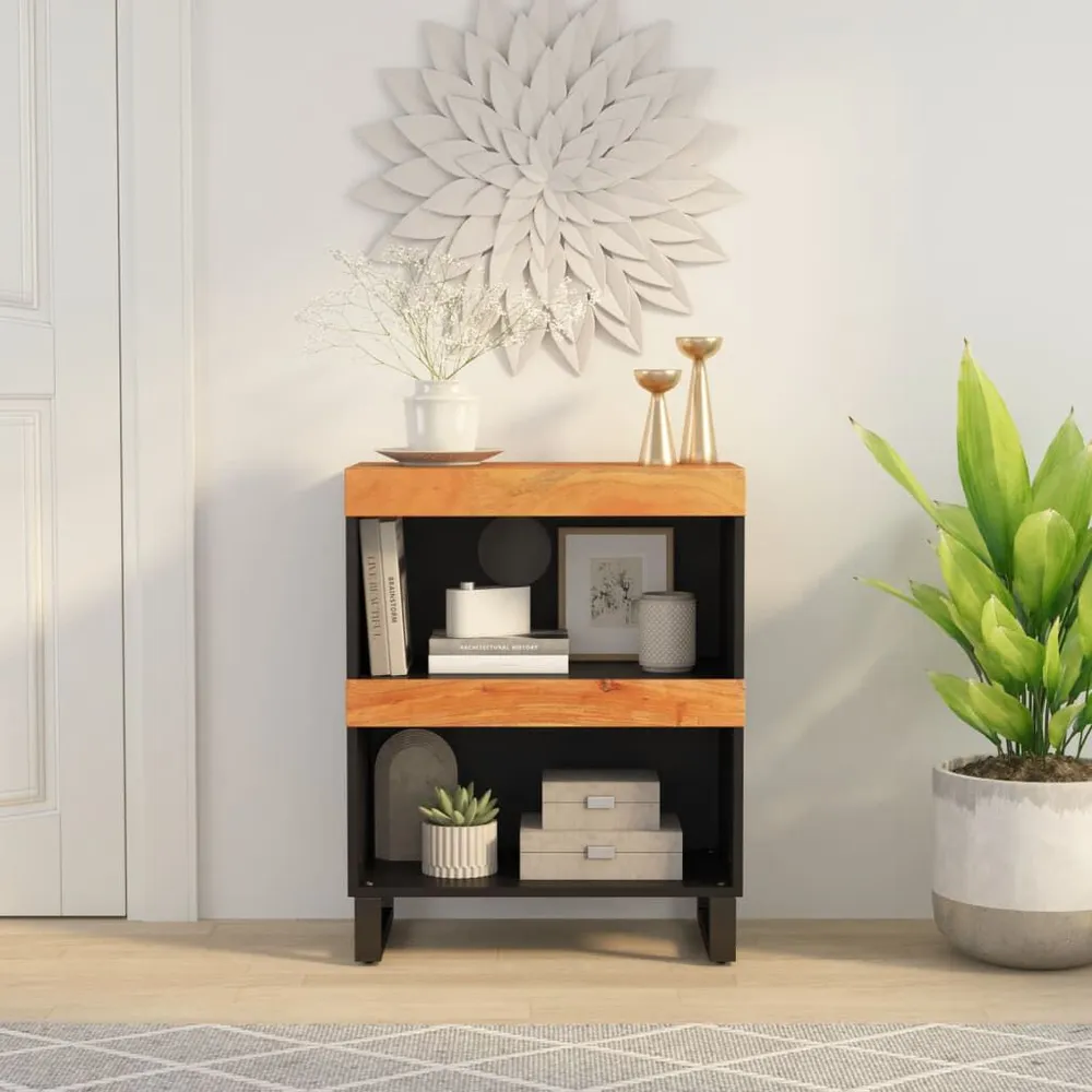 Credenza 60x33x75 cm Legno Massello di Acacia
