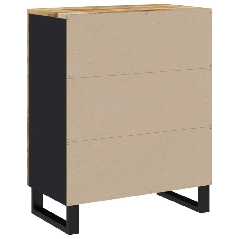 Credenza 60x33x75 cm Legno Massello di Mango Stile Rustico