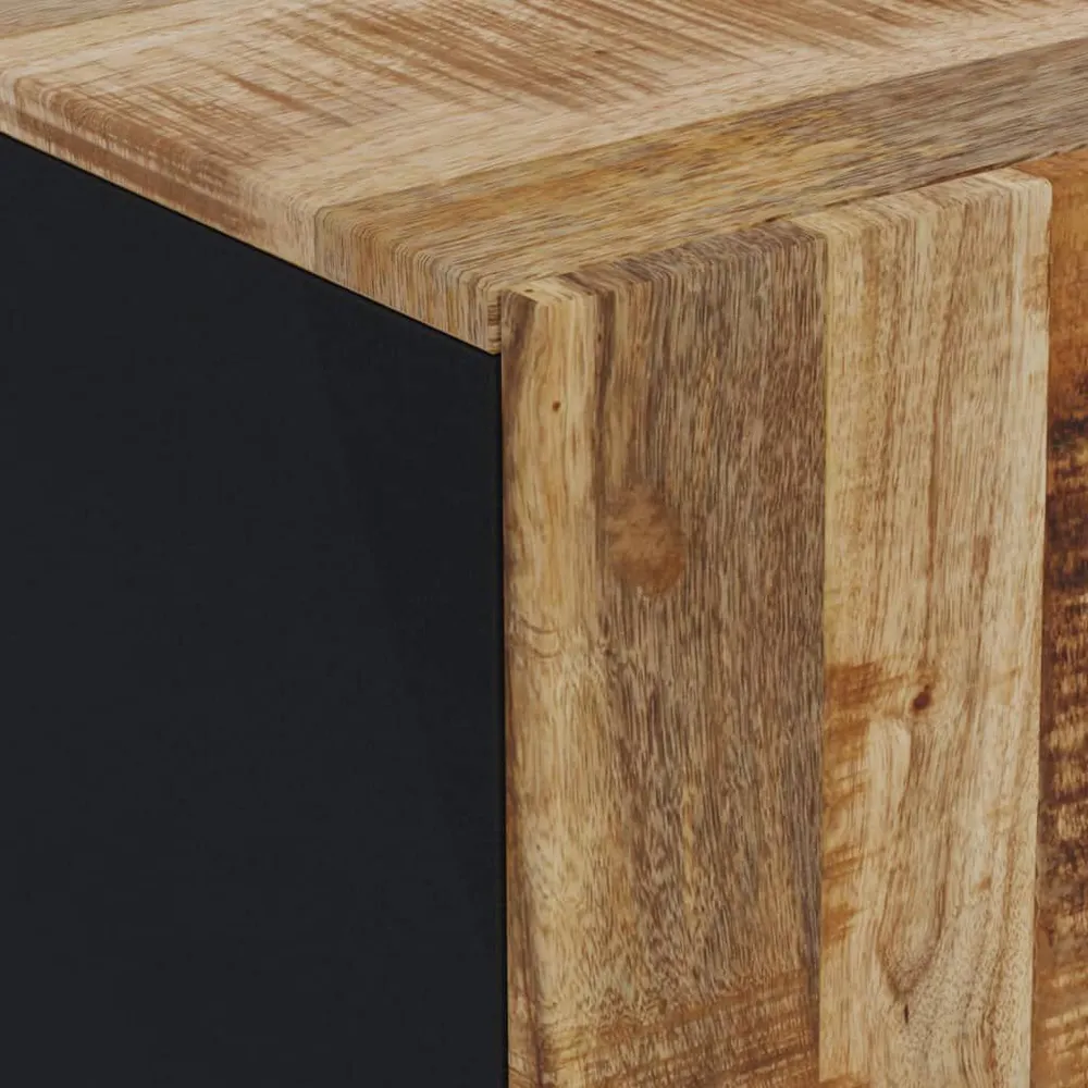 Credenza 60x33x75 cm Legno Massello di Mango Stile Rustico