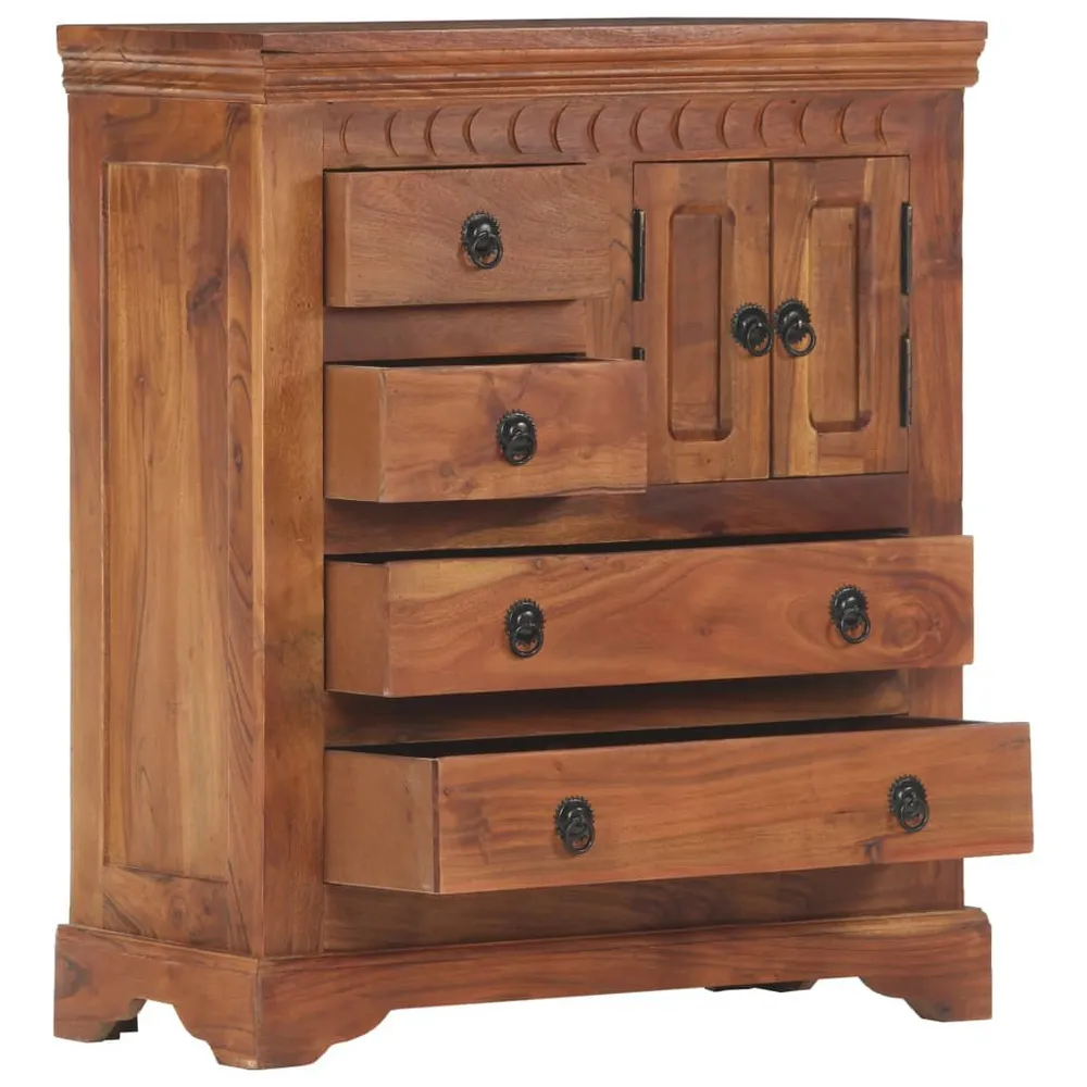 Credenza 62x30x75 cm Legno Massello di Acacia