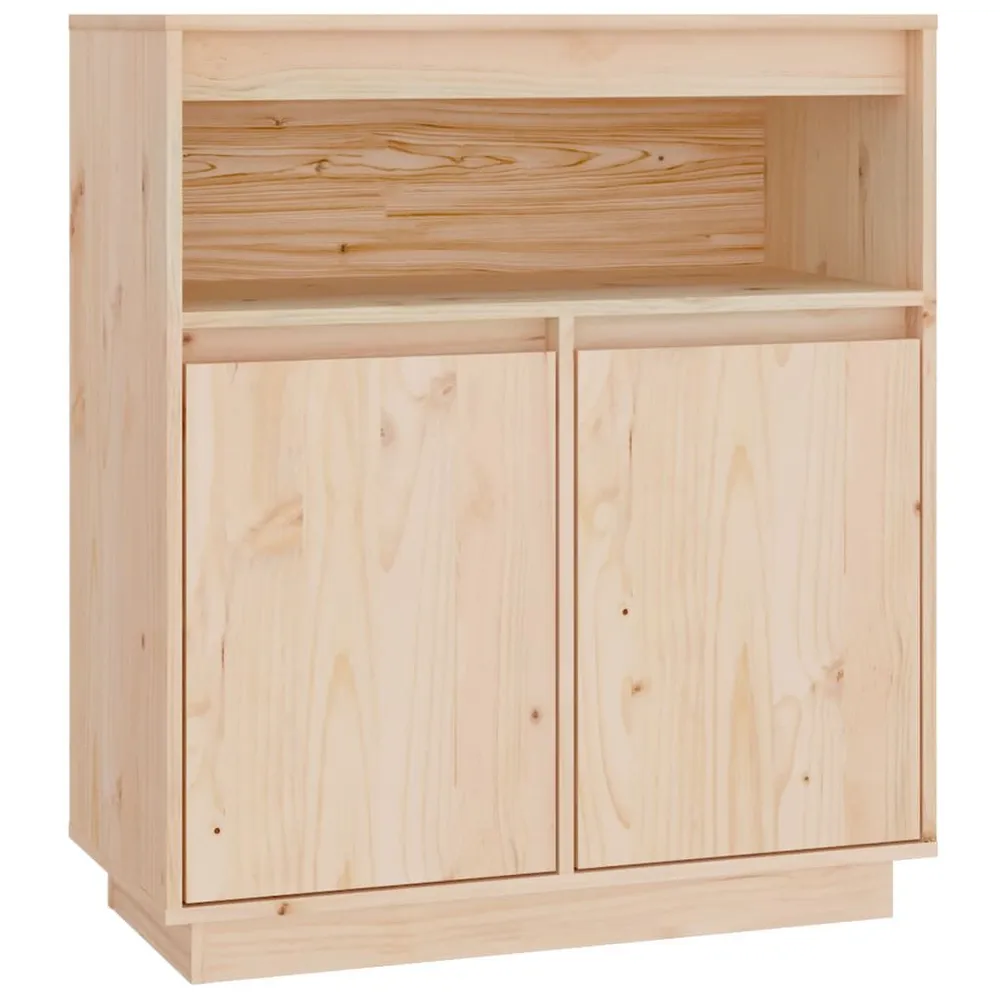Credenza 70x34x80 cm Legno Massello di Pino