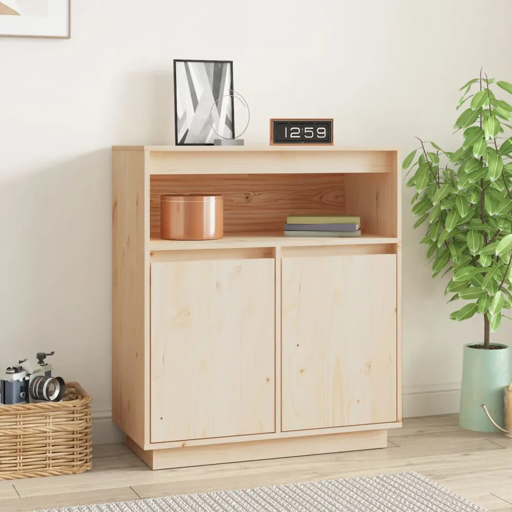 Credenza 70x34x80 cm Legno Massello di Pino