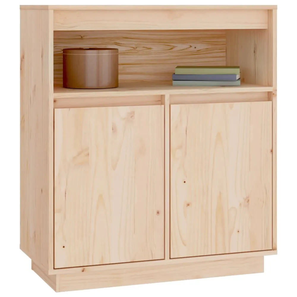 Credenza 70x34x80 cm Legno Massello di Pino