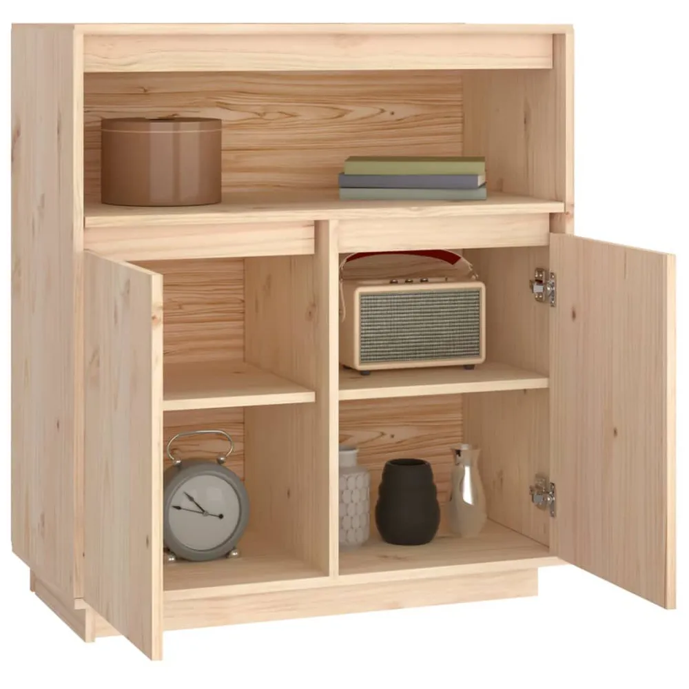 Credenza 70x34x80 cm Legno Massello di Pino