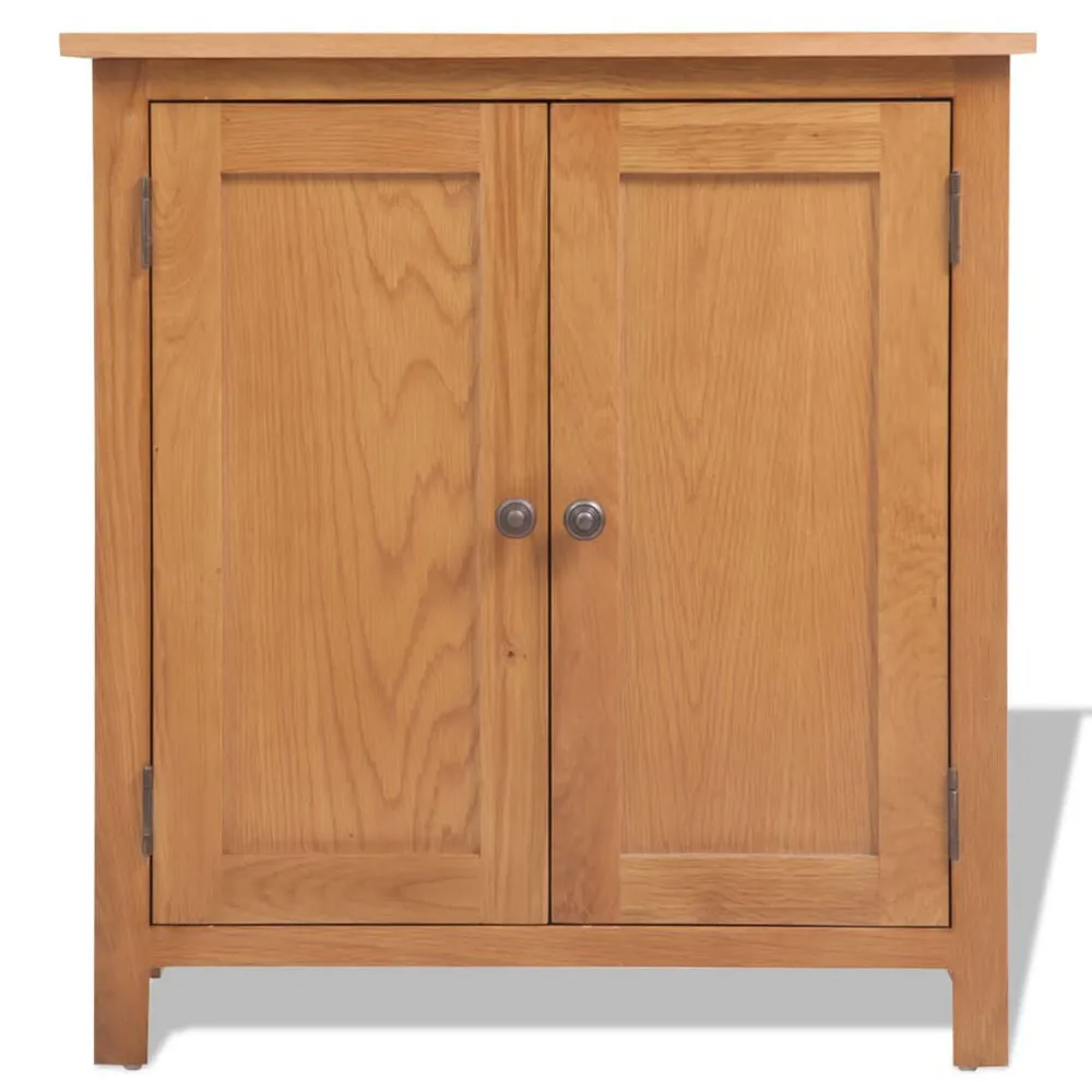Credenza 70x35x75 cm Legno Massello di Rovere