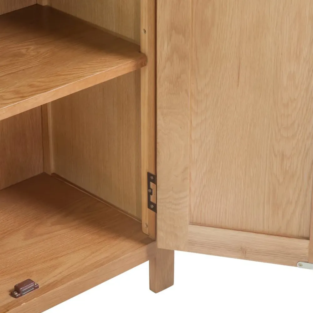Credenza 70x35x75 cm Legno Massello di Rovere