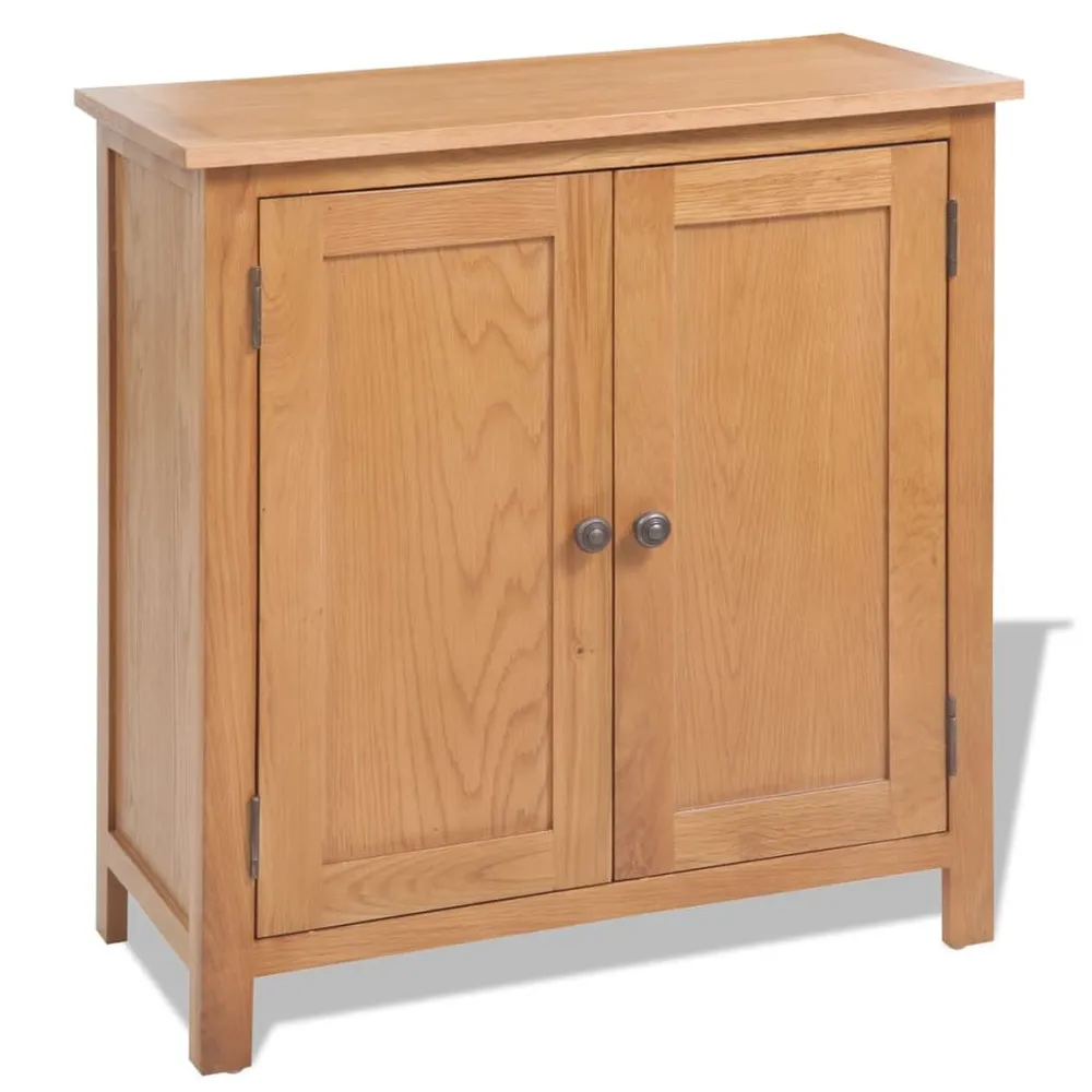 Credenza 70x35x75 cm Legno Massello di Rovere