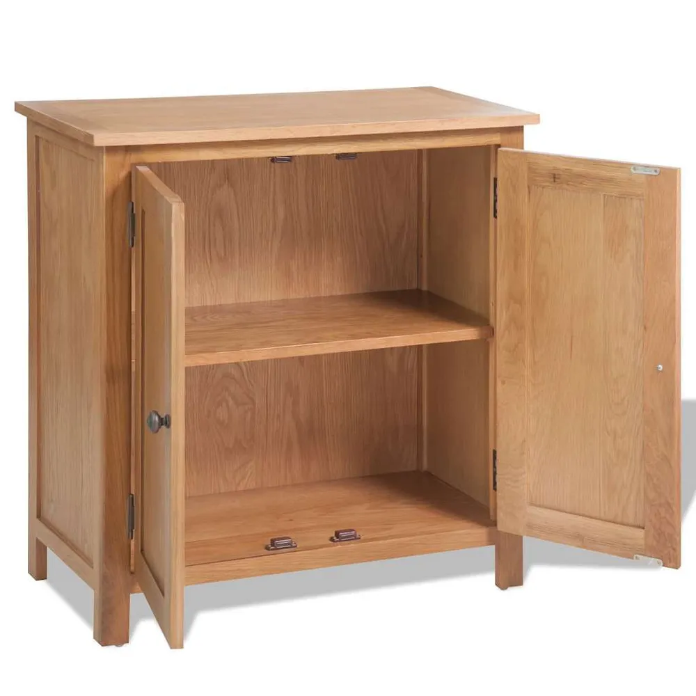 Credenza 70x35x75 cm Legno Massello di Rovere