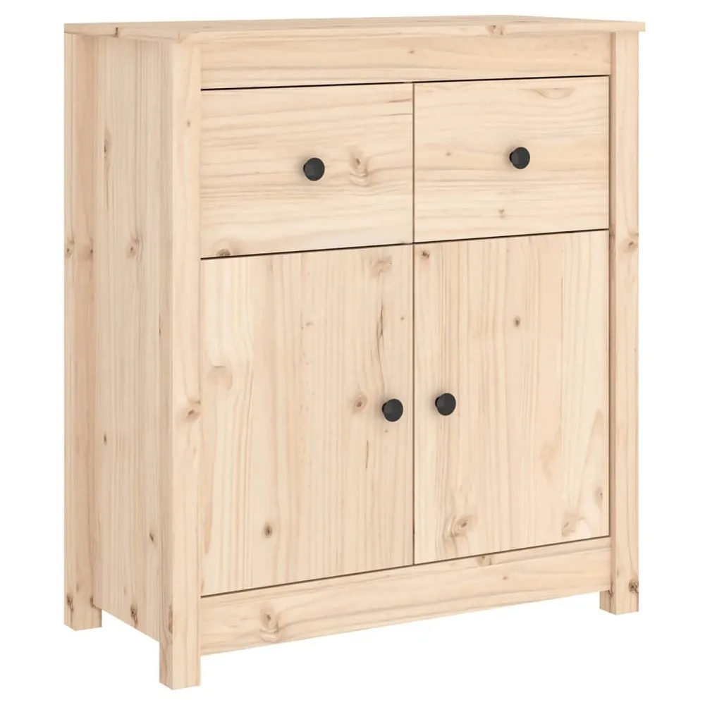 Credenza 70x35x80 cm Legno Massello di Pino
