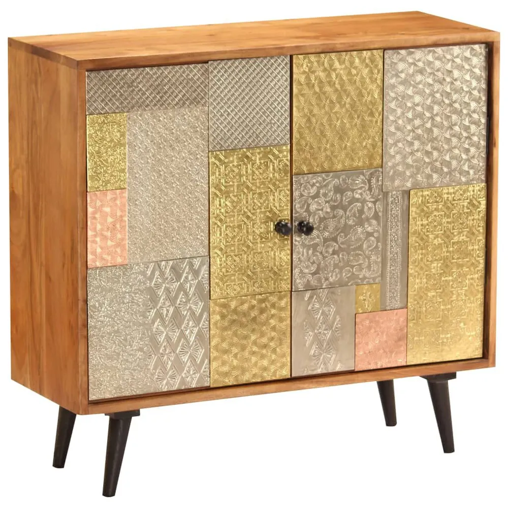 Credenza 80x30x75 cm Legno Massello di Acacia