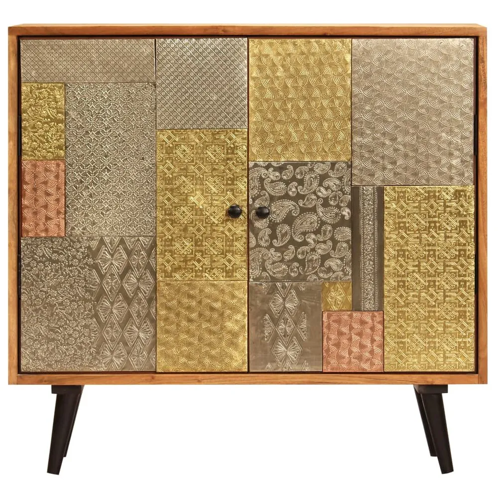 Credenza 80x30x75 cm Legno Massello di Acacia