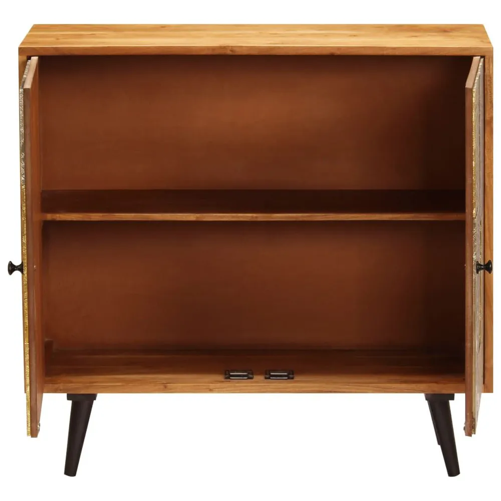 Credenza 80x30x75 cm Legno Massello di Acacia